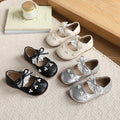 Vancahao  new baby toddler shoes girls mary jane pearl princess shoes fashion soft sole leather shoes flats