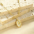new arrivalcasual rose white shell pendant necklace for women classysensestylisheasiest for match stainless steel gold-plated necklace
