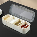 Japanese-style minimalist seasoning box kitchen supplies spice jar salt shaker with spoon transparent multi-compartment with lid for home use