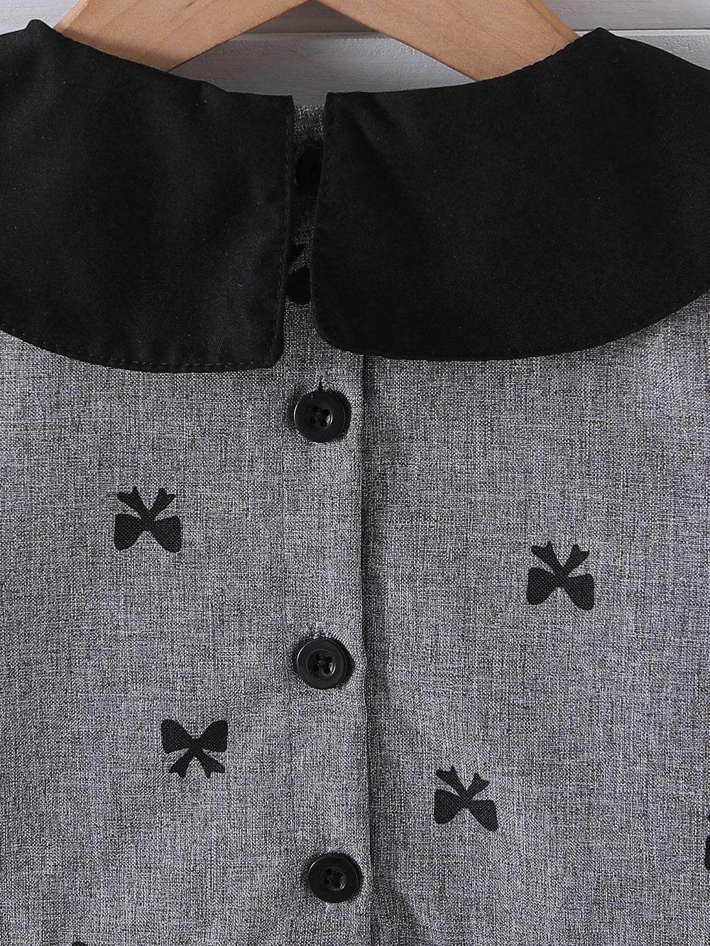 spring/summer new arrival: cross-border girls' preppy bowknot print romper