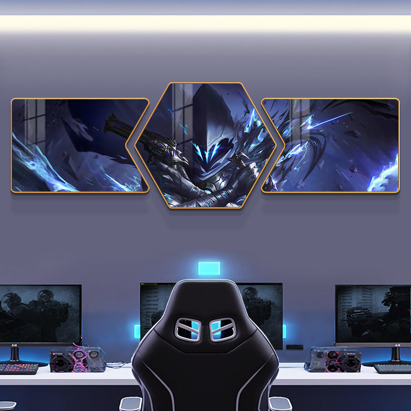 Fearless contract game decorative painting Internet cafe box aisle mural e-sports hotel background wall Valorante hanging painting