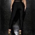 European and american high-waisted rhinestone-embellished sexy shiny leggings - versatile, high-stretch, solid color, high-waisted, slim-fit for everyday wear