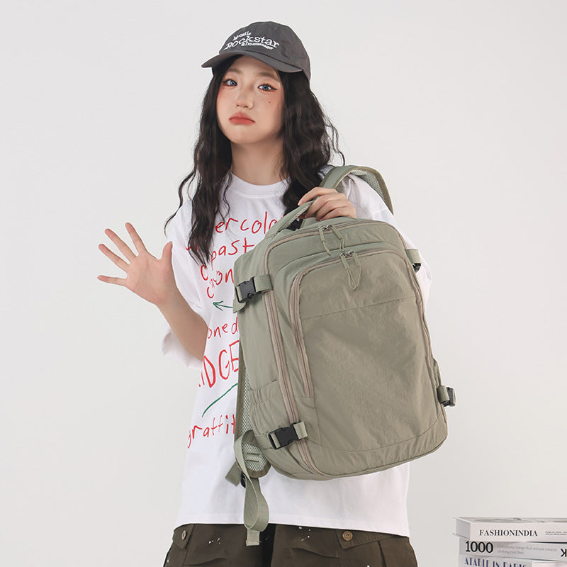 Outdoor leisure travel backpack for men and women, large capacity, lightweight and versatile laptop bag, multi-functional college student schoolbag