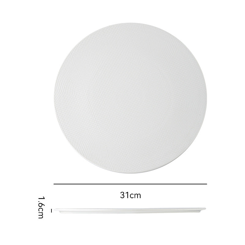 Minimalist white dinnerware restaurant hotel unique creative high-value plating dessert pastry western food plate steak plate