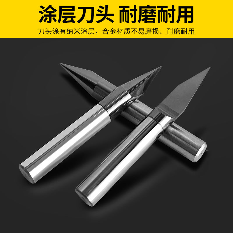 175/4/6 mm metal knife engraving knife coating 3D fine engraving copper aluminum iron tungsten steel taper flat bottom knife