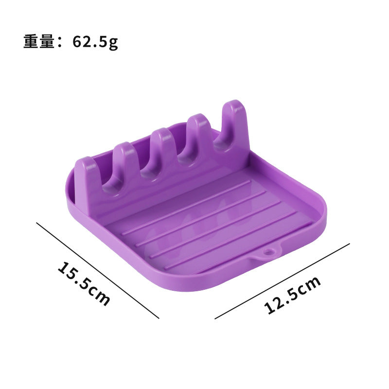 kitchen drain multi-purpose pot lid rack kitchen utensil storage rack ppbottom base for chopsticks shovel spoon rack for home wholesale