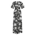 European and american plus size  new arrival cross-border export elegant socialite v-neck floral dress  women's dress