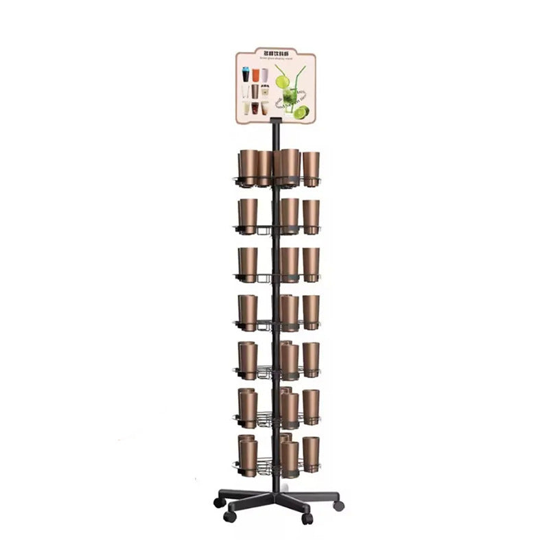 Source Factory Rotatable Cup Display Stand Metal Cup Storage Rack Suitable for Supermarkets