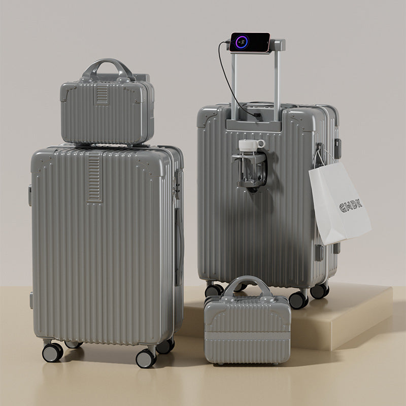 New child and mother suitcase silent universal wheel 20 inch boarding case large capacity trolley case 26 inch wedding case password