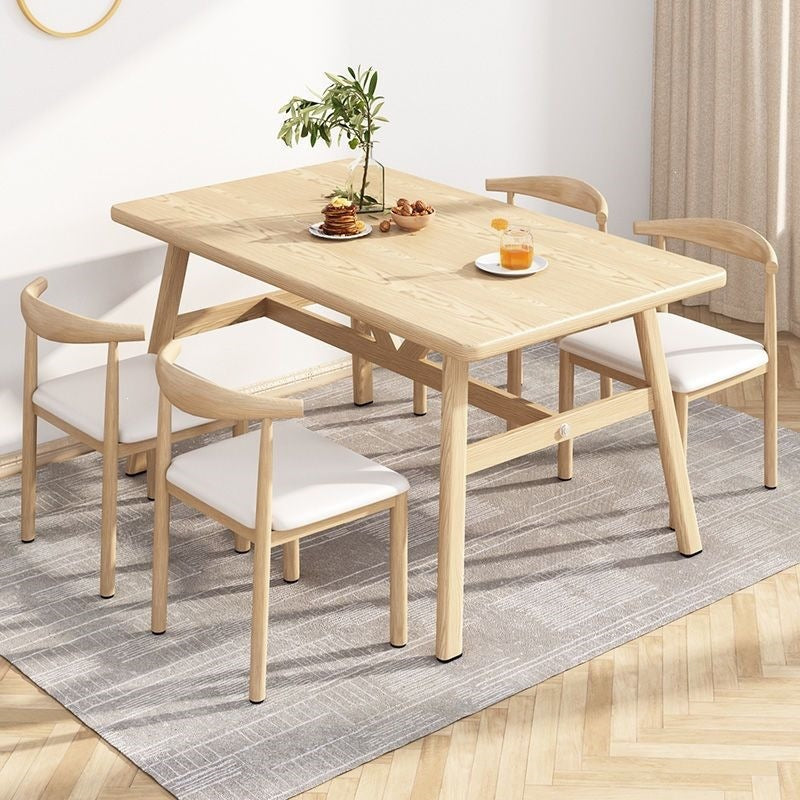 Rectangular table and chair combination casual small apartment dining table suit dining table and chair for home dining table and chair catering merchant