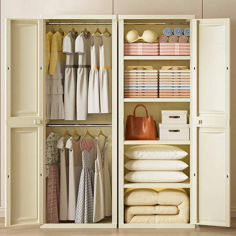 Double-door wardrobe for kids and adults, simple thickened for home storage cabinet, hanging wardrobe, storage cabinet, baby wardrobe