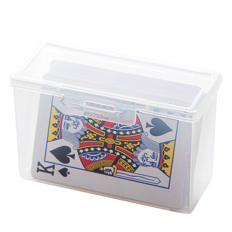Compact and portable playing card storage box, flip cover, transparent card card storage box, sundries storage box in the drawer