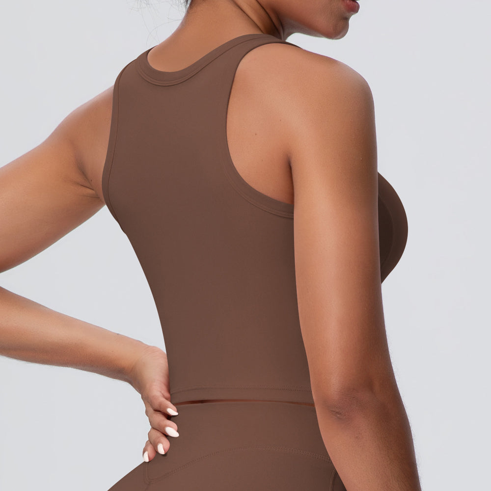 New arrival cross-border brushed yoga tops with chest pad fitness bra women's beautiful back sports intimatesbubble wrap vest outwear