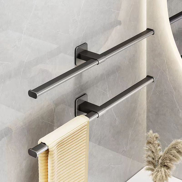 Towel rack, towel hanger, no punching, bathroom storage gun, gray towel rack, no punching, bathroom rack.