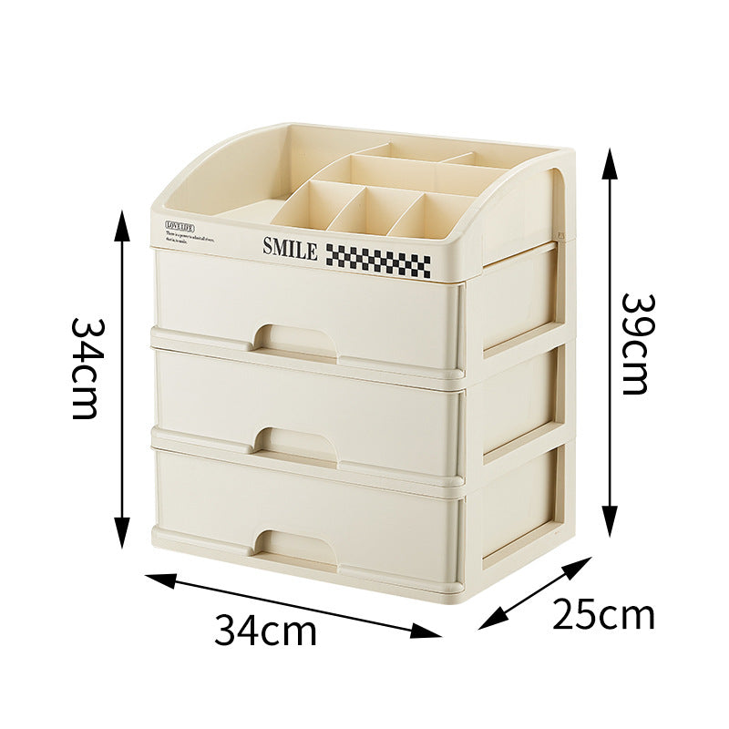 Desktop Cosmetics Storage Box Drawer Dust Mask Lipstick Makeup Brush Box Dresser Storage Shelf Cream Wind