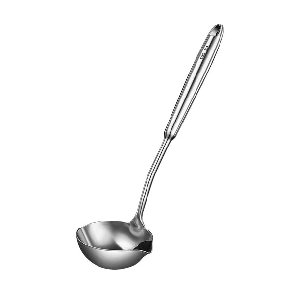 Logo custom 304 stainless steel oil trap spoon oil soup separator hot pot oil drain oil skimmer chicken soup filter spoon