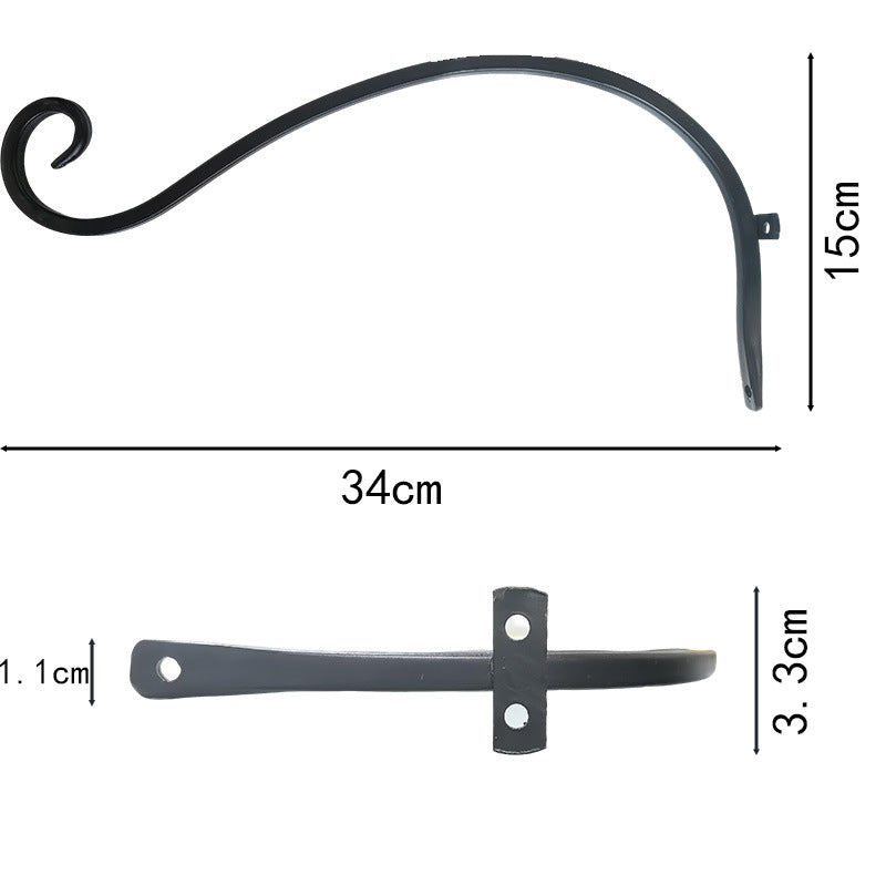 For homeiron wall hanging flower stand outdoor balcony hanging basket stand flower pot green radish hanging hook hanging rack