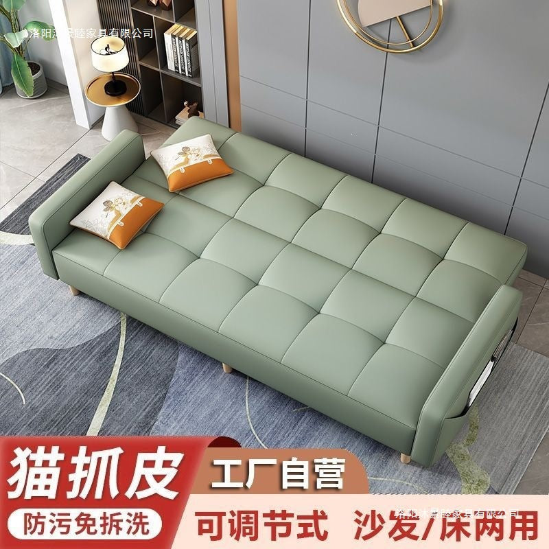 Folding sofa bed - new  model for small living rooms, apartments, and rental properties - 2-in-1 design