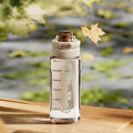 New student water bottle - portable tumbler for men and women - summer fitness sports water bottle with straw - drop-proof, leak-proof, and easy-carry