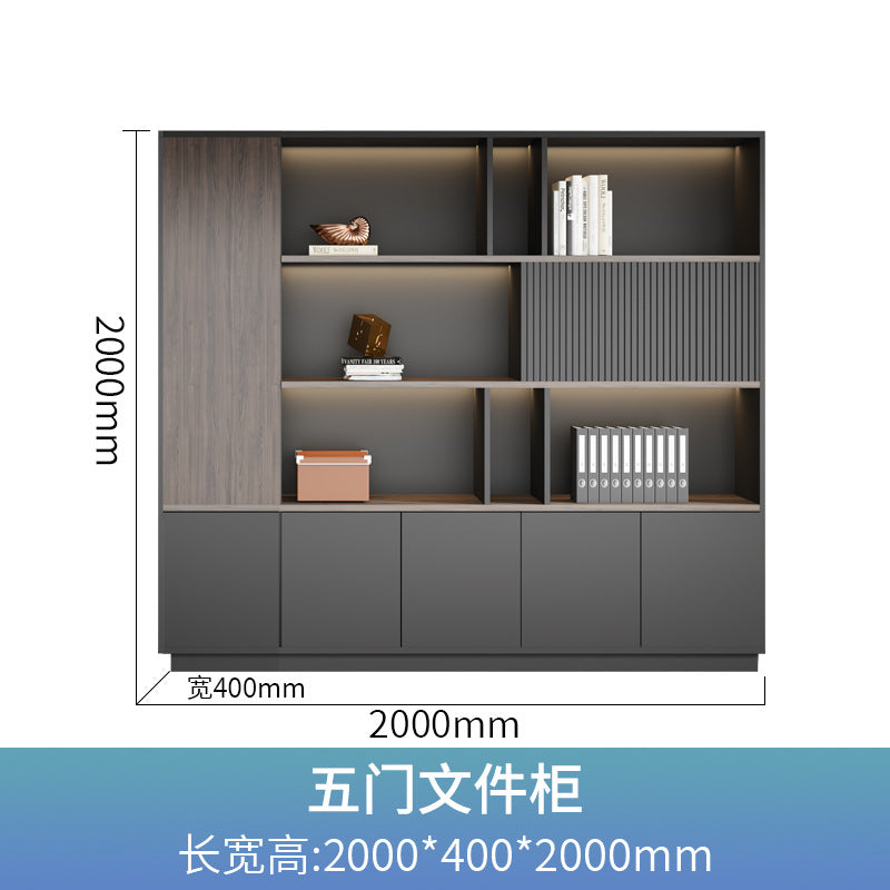 Office background cabinet bookcase boss file cabinet wall floor cabinet wooden information cabinet storage cabinet