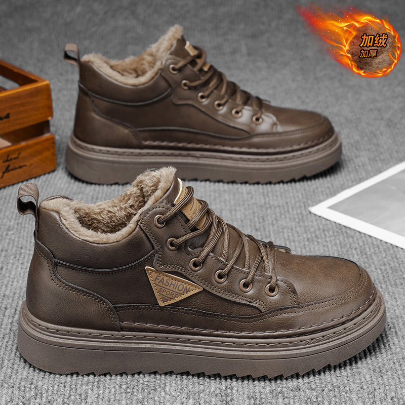 2025 winter's hottest trend: high-top martin boots - fleece-lined, extra thick, trendy, casual, versatile, and warm cotton shoes