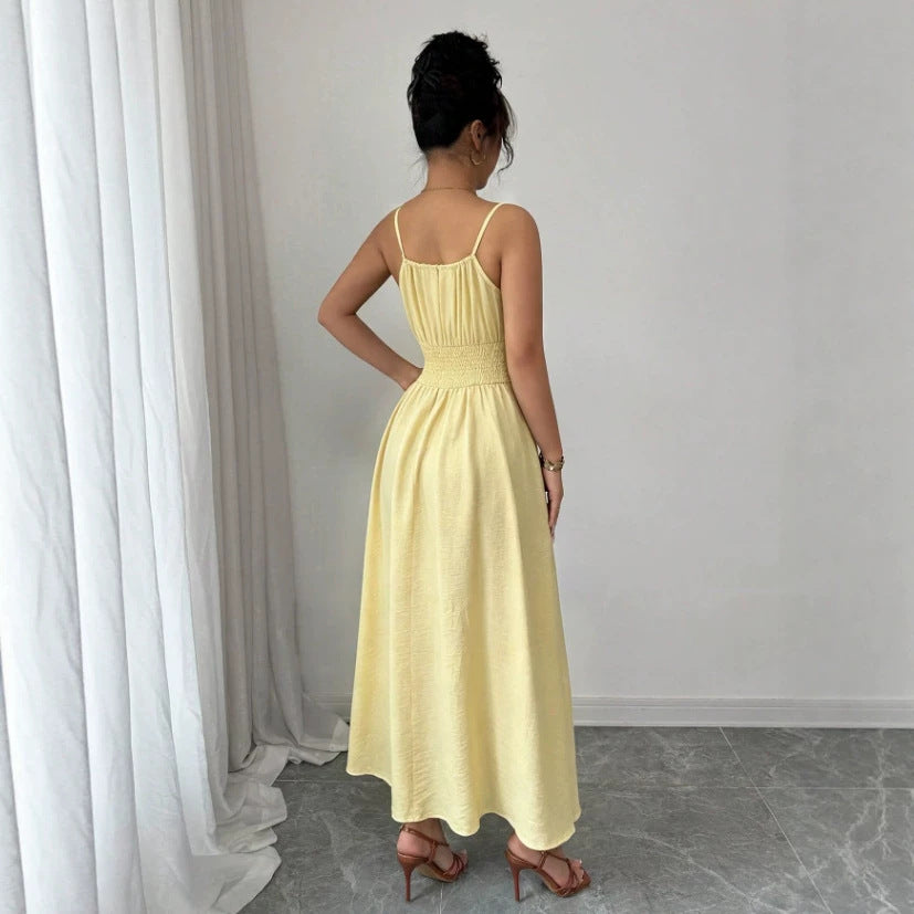summer european and american cross-border beach french vacation style camisole dress