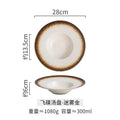 Japanese retro ceramic dinnerware creative straw hat plate - restaurant & hotel pasta plate, deep dish, dessert presentation, soup plate