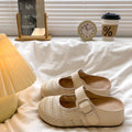 2026new arrivalthick solenet red toe half slippers women's outwear summer cut out sandals slip-on birkenstock slippers