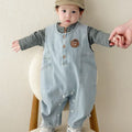 Baby and toddler overalls, baby boy denim rompers, autumn striped base layer, outdoor wear, overalls set, trendy
