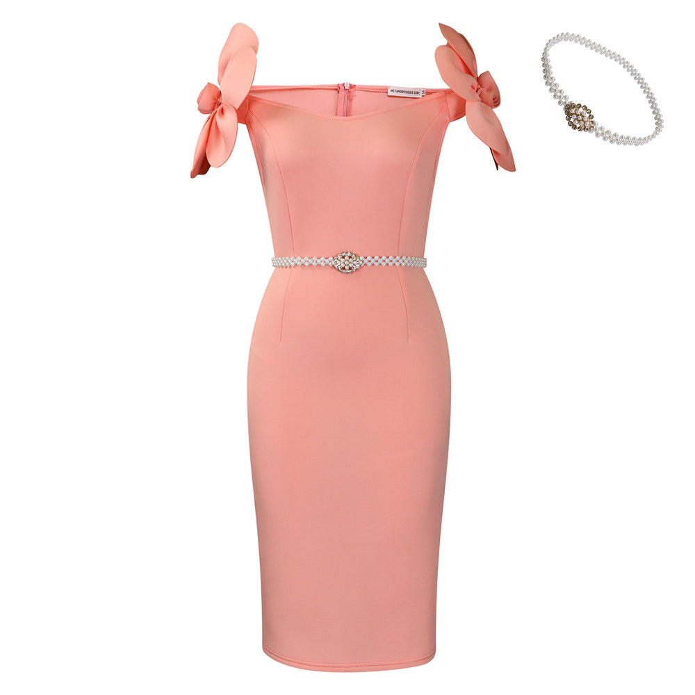 D528  european and american women's clothing socialite elegant 3d floral elegance banquet dress bodycon cross-border dress