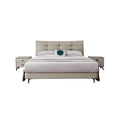 Factory wholesale genuine leather bed personalized modern casualaccessible luxury leather bed double bed small apartment solid wood soft package master bedroom