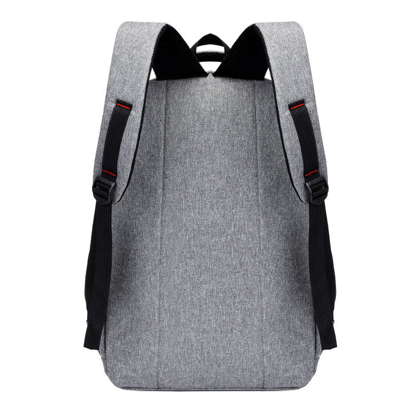 New large-capacity simple and fashionable student schoolbag business computer backpack solid color original portable schoolbag