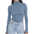 cross-border  spring new arrival: women's semi-high neck slim-fit versatile base layer top