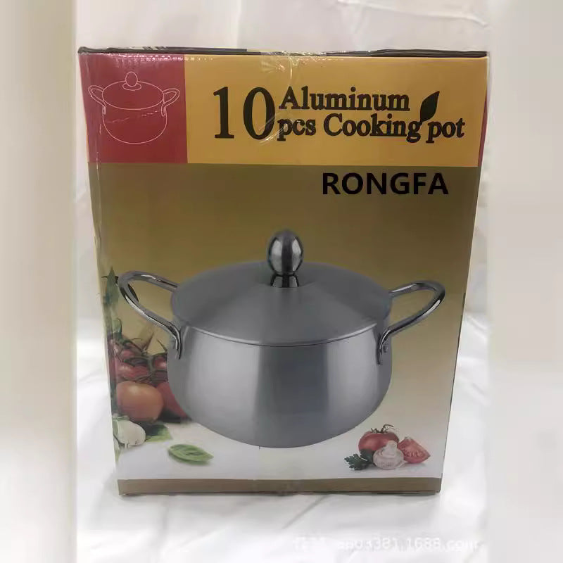 Factory price export10pcs aluminum pot packed with aluminum pots hot selling export pot suitkitchenware
