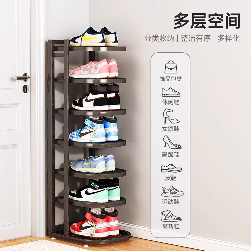 Simple metal shoe rack, small narrow shoe rack, dormitory occupies a small entrance, multi-layer shoe storage shoe rack outside the corridor