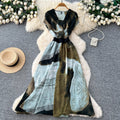 Korean style commute-friendly sleeveless printed dress - women's spring new arrival, high-waisted, a-line maxi dress with a touch of luxury and unique design