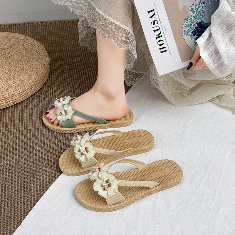 Fairy slippers women's summer fashion new beach seaside vacation flip flops non-slip new outwear flip flops women