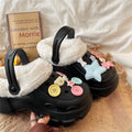 Eva fleece-lined clogs for women - 2025 winter's hottest trend: warm, thick-soled, non-slip, wear-resistant, height-increasing cotton shoes for outdoor wear
