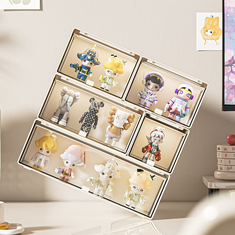 Figure display box Blind box Household drawer type dust-proof storage display box Transparent POP MART storage box