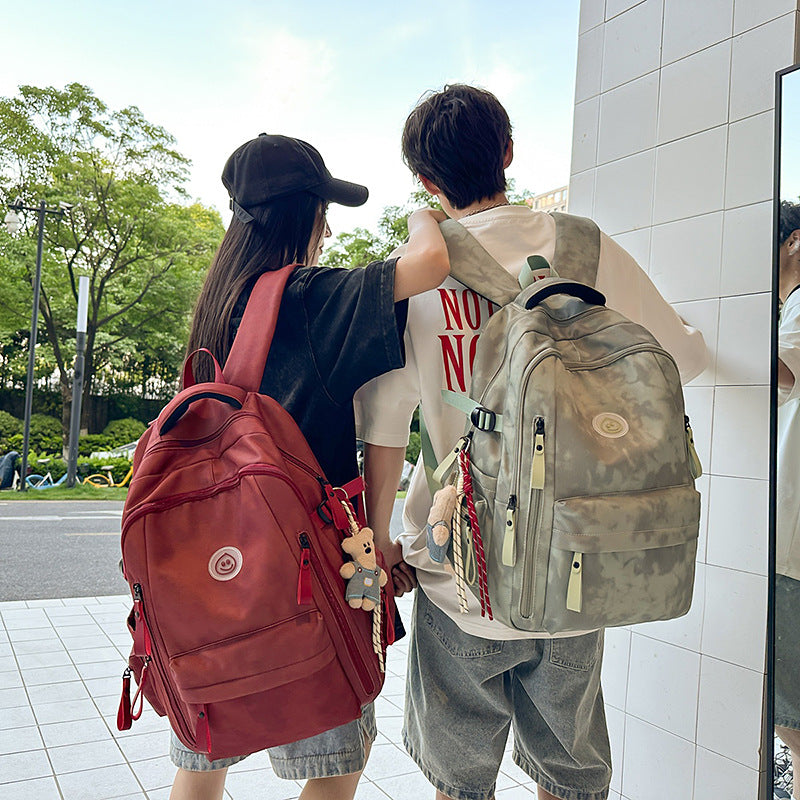 New Trend Lightweight Leisure High School Large Capacity Backpack Male Versatile Elementary School Student School Bag Female