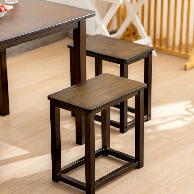 Thickened tea room stool low stool new chinoiserie small square stool for home small stool bamboo stool living room small bench tea table stool