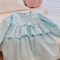 Girls' shirt dress - new spring/autumn collection - stylish princess dress for little girls - pure cotton skirt - solid color, cute for babies