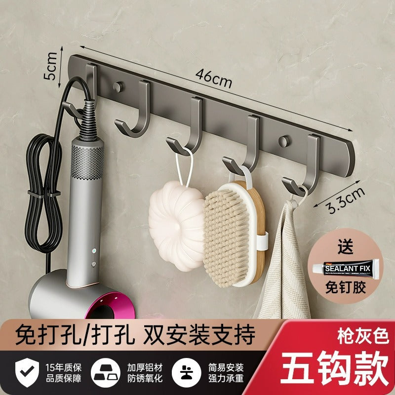 Heavy-duty adhesive hooks - no drilling required! perfect for bathrooms, tissue, towels, clothes, and hats. stick-on hooks for behind doors, wall-mounted, and over-the-door use