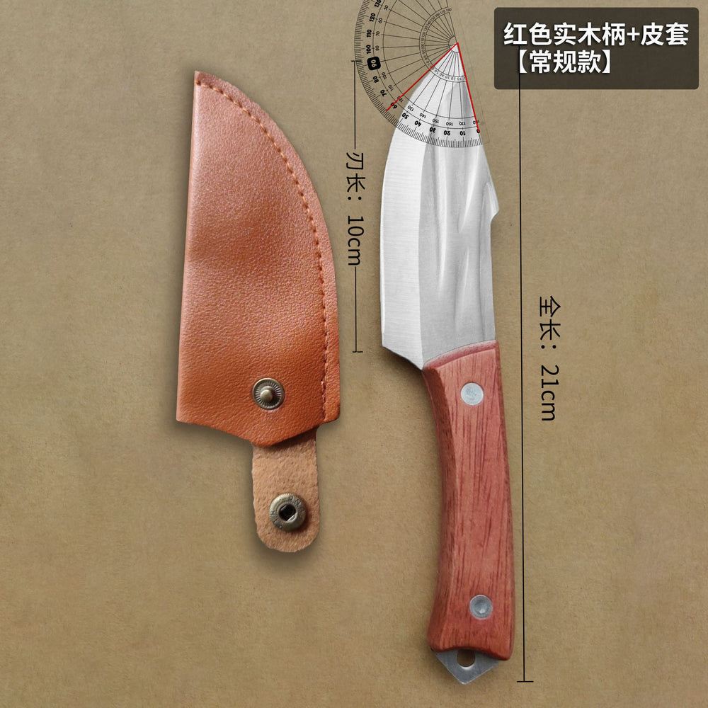 Camping style knife, mongolian handle meat knife, multi-purpose pocket knife, hand-pulled meat, meat cutting, meat deboning knife, multi-functional knife set