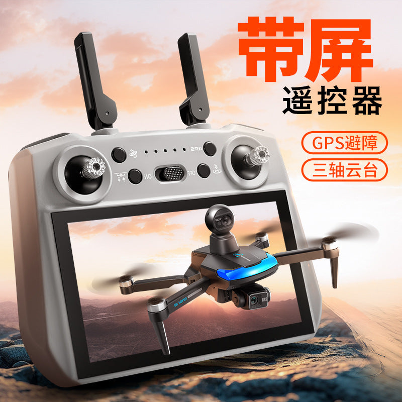S185 three-axis gimbal aerial photography drone with gps smart positioning and touchscreen remote control