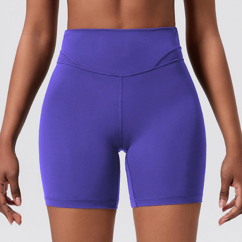 European and american cross-border new arrival: high-waisted, butt-lifting, tight-fitting sports shorts - peach lift, perfect for outdoor running, fitness, and yoga