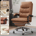 Home computer chair casual sofa chair study office chair seat comfortable long sitting reclining light luxury executive chair leather