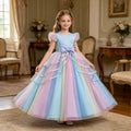 Amazon kids' formal dresses, tulle flower girl dresses, wedding dresses, hostess dresses, runway dresses, color gradient princess dresses - in stock & wholesale