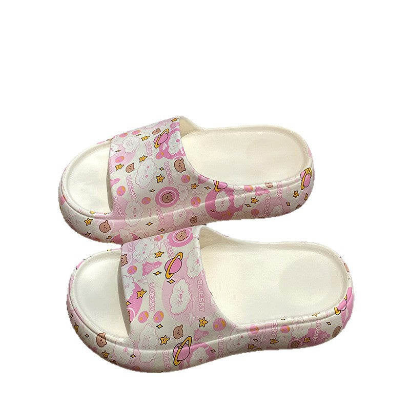 Eva women's summer slippers fashion korean style japanese style hong kong style cool slippers outwear beach stomping thick soleins cool slippers