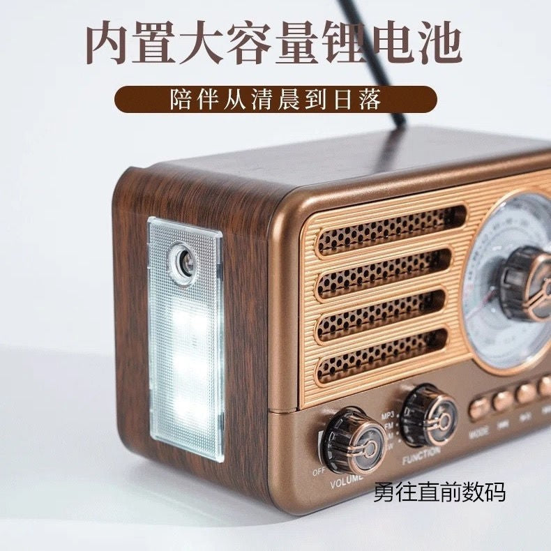 Manufacturers sell retro multi-band with flashlight tote bag multi-function MP3 playback high-quality card radio